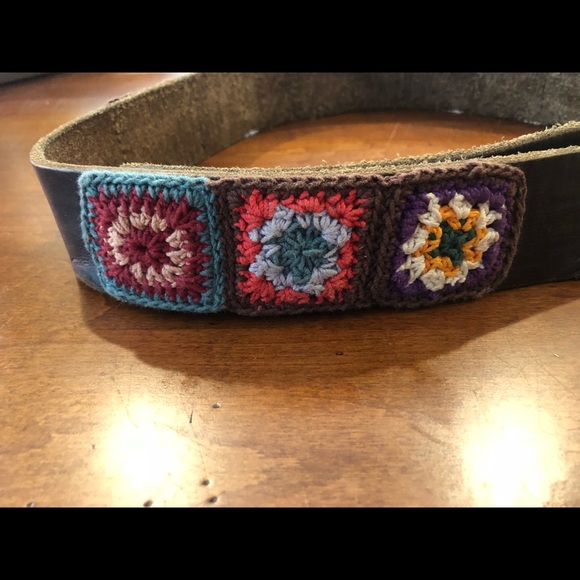 Lucky brand crochet patchwork belt - Picture 2 of 3